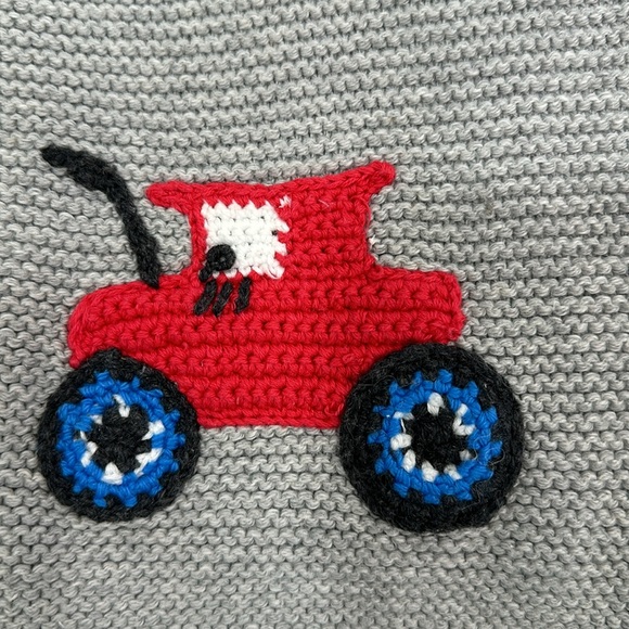 NEW NEVER WORN Cute by BABY BODEN sweater. Color gray. Size 12-18M - Picture 3 of 5